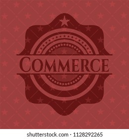 Commerce retro red emblem