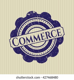 Commerce rubber grunge stamp