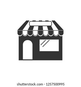 Commerce, shop, store icon. Vector illustration. Building