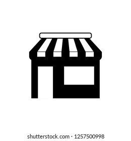 Commerce, shop, store icon. Vector illustration. Building