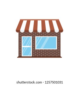 Commerce, shop, store icon. Vector illustration. Building