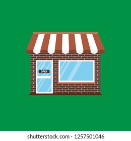 Commerce, shop, store icon. Vector illustration. Building
