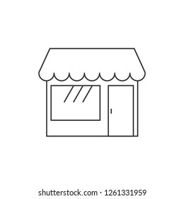 Commerce, shop, store icon. Vector illustration. Building	