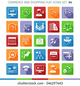 Commerce And Shopping Flat Icons Set 04