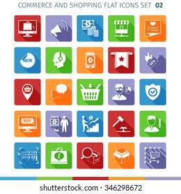 Commerce And Shopping Flat Icons Set 02