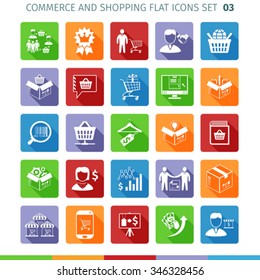 Commerce And Shopping Flat Icons Set 03