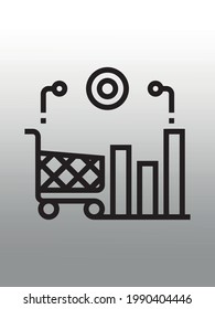 commerce and shopping icon illustration,gradient background
