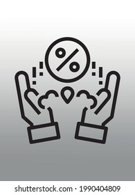 ilustración de icono de comercio y compras, fondo degradado