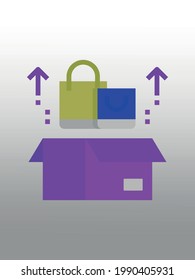 commerce and shopping icon illustration,gradient background