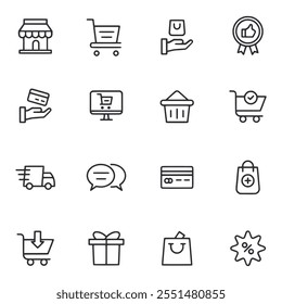 Commerce and Shopping icon set