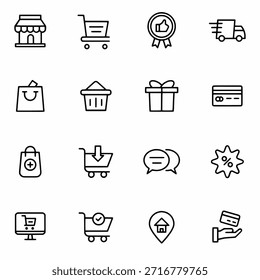 Commerce and shopping icon set