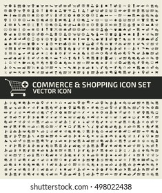 Commerce and shopping icon set,clean vector