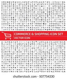 Commerce And Shopping Icon Set,clean Vector