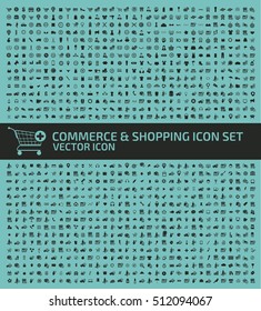 Commerce and shopping icon set,clean vector