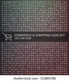 Commerce and shopping icon set,clean vector