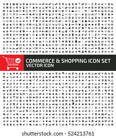 Commerce and shopping icon set,clean vector