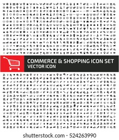 Commerce And Shopping Icon Set,clean Vector