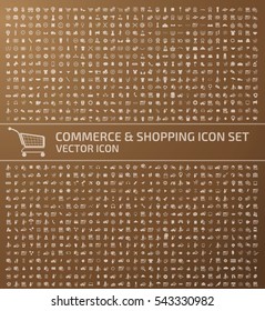 Commerce and shopping icon set,clean vector