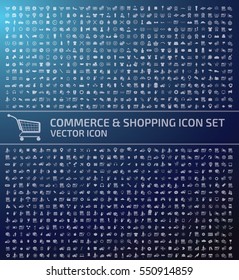 Commerce and shopping icon set,clean vector