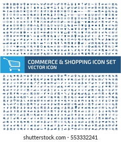 Commerce and shopping icon set,clean vector