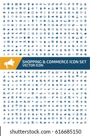 Commerce and shopping icon set,clean vector