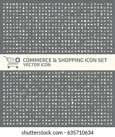 Commerce and shopping icon set,clean vector