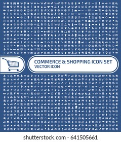 Commerce and shopping icon set,clean vector