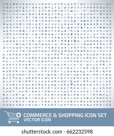 Commerce and shopping icon set,clean vector