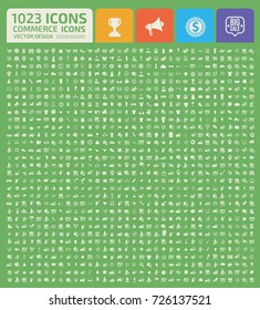 Commerce and shopping icon set,vector