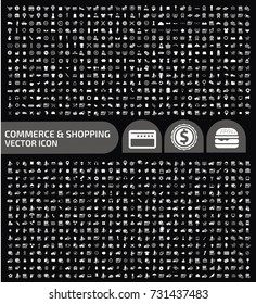 Commerce and shopping icon set,vector 