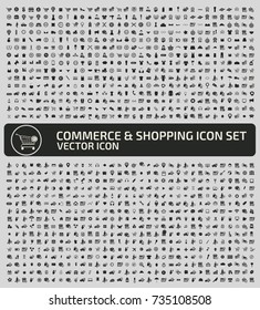 Commerce and shopping icon set,vector