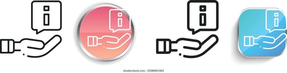 commerce and shopping icon. Thin Linear, Regular and Button Style Design Isolated On White Background
