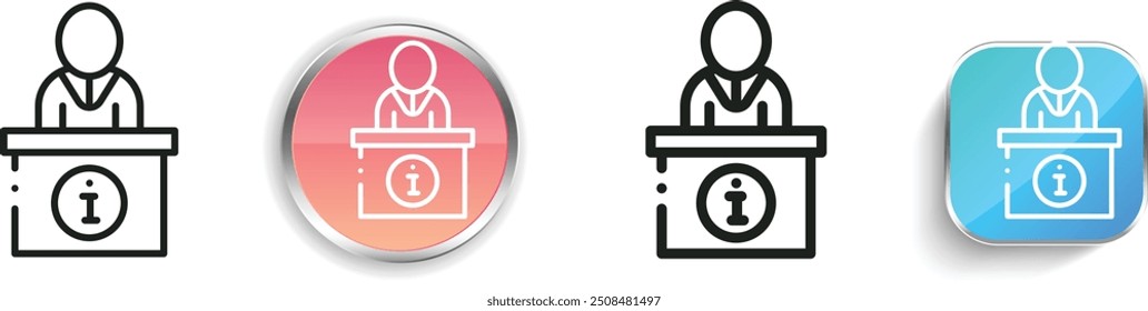 commerce and shopping icon. Thin Linear, Regular and Button Style Design Isolated On White Background