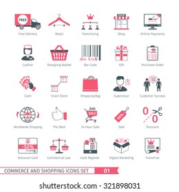 Commerce And Shopping Icons Set 01