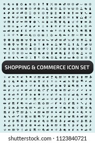 Commerce and shopping vector icon set