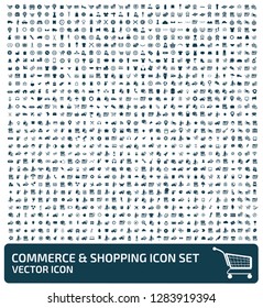 Commerce and shopping vector icon set