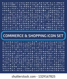 Commerce and shopping vector icon set