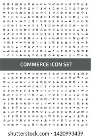 Commerce and shopping vector icon set design