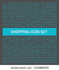 Commerce and shopping vector icon set