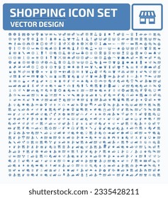 Commerce And Shopping Vector Icon Set Design