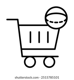 Commerce Sphere icon line vector illustration