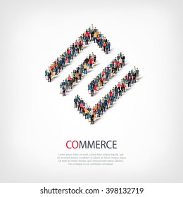 commerce symbol people crowd