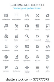 Commerce theme line  icon set. Pixel perfect fully editable vector icon suitable for websites, info graphics and print media.