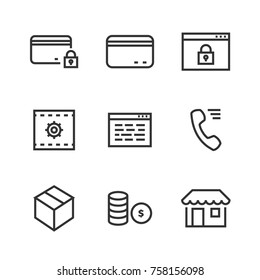 Commerce thin line icon. Icons for web and ui