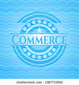 Commerce water style emblem. Vector Illustration. Detailed.