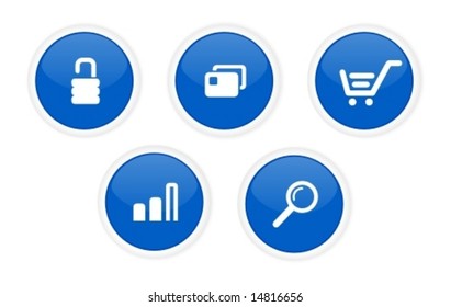 Commerce web icons.