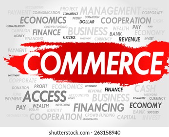 COMMERCE word cloud, business concept
