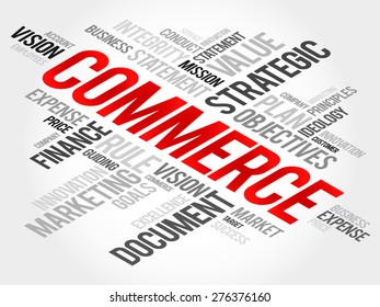 COMMERCE word cloud, business concept