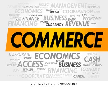 COMMERCE word cloud, business concept
