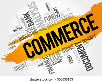 COMMERCE word cloud, business concept